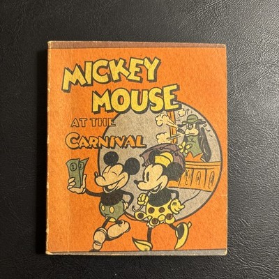 Vintage 1934 Mickey Mouse at the Carnival Whitman Small Paper Back Book PA