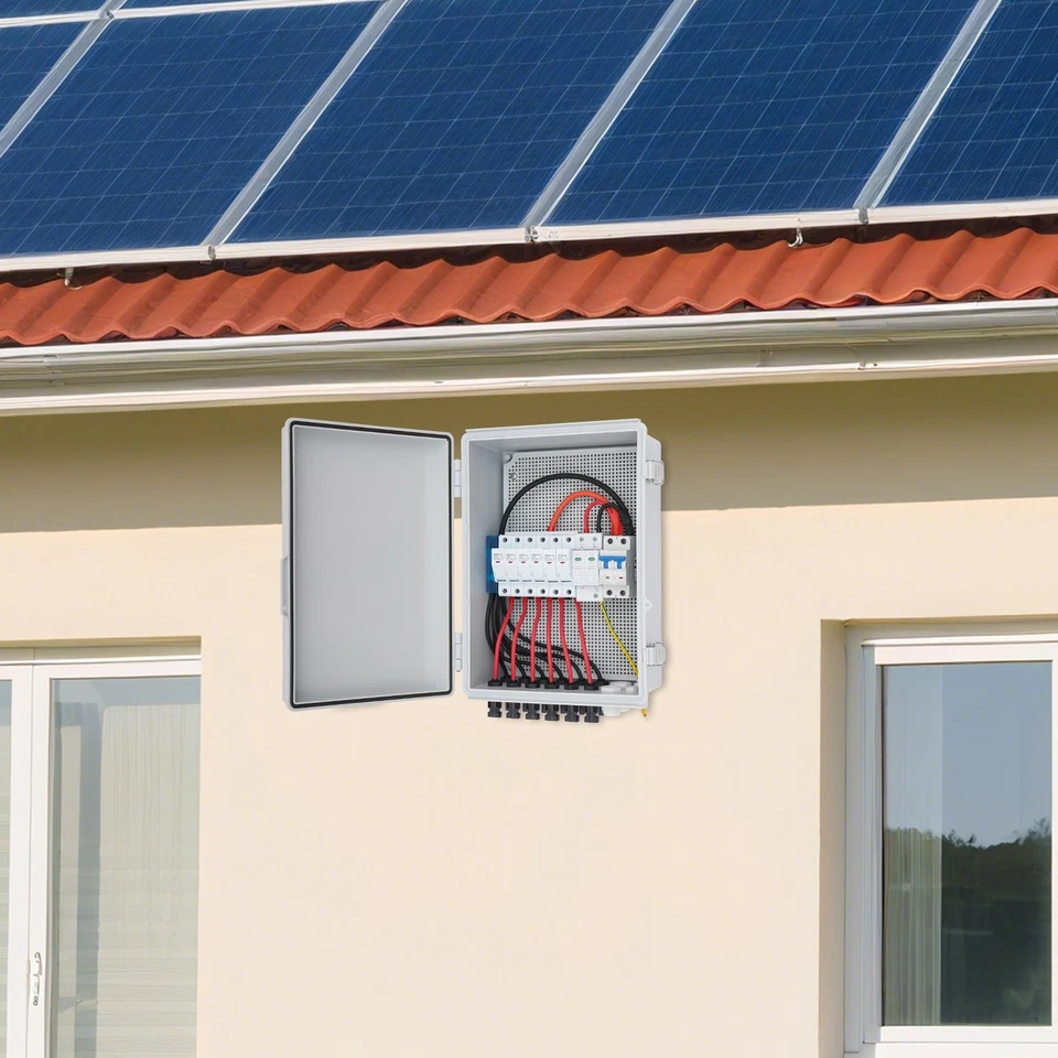 Caja combinadora solar fotovoltaica de 6 cuerdas 63A caja de conexiones de disyuntor para paneles solares Foto 4 de 4