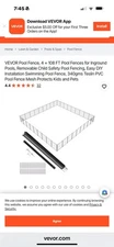 Pool fence Do It Yourself From Vevor Never Used In box with 4 Entry Gates