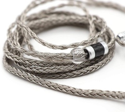 Linsoul Tripowin Zonie IEM Cable, 16 Core Silver 2pin 0.78, 3.5mm, Grey 
