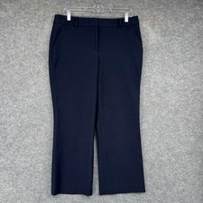 Talbots Pants Womens 10 Navy Blue Straight Leg Dress Work Trousers Slacks