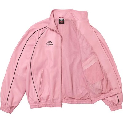 Supreme Umbro Leather Track Jacket Pink | eBay