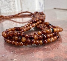 Mocha Swirls Czech Glass Beads 3mm Round 50 Druk