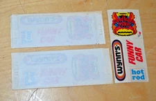 NOS Plymouth Cuda Mopar Wynns Hurst rare fleer stickshift sticker sheets 1971