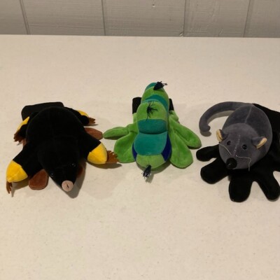LOT OF 3 BELEDUC Glove Hand PUPPETS Animals Child Size