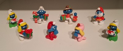 VINTAGE PEYO SCHTROUMPF Schleich Lot de 8 figurines Smurfs PVC figure