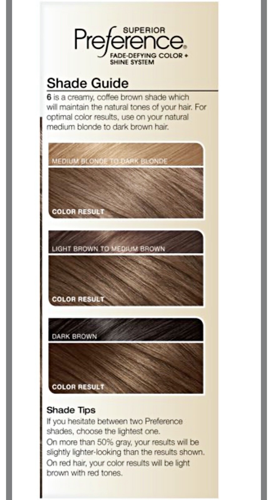 Preference Color Chart Loreal Hair Color Chart Superior Preference