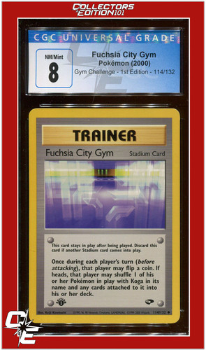 Fuchsia City Gym (1st Edition) graded CGC 8 for sale on eBay