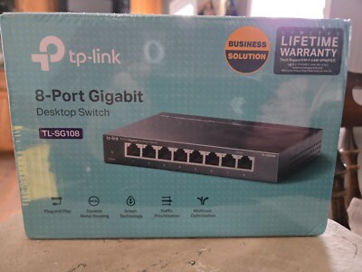 TP-LINK TL-SG108 8 Port Giga Desktop Switch 10/100/1000 Mbps Ethernet Splitter