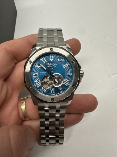 Bulova Men’s Marc Anthony Automatic Series A Blue Dial Watch - 98D184 - Picture 3 of 12