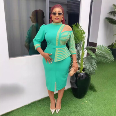 Elegant African Dresses for Women Dashiki Plus Size Wedding Party Bodycon  Gown | eBay