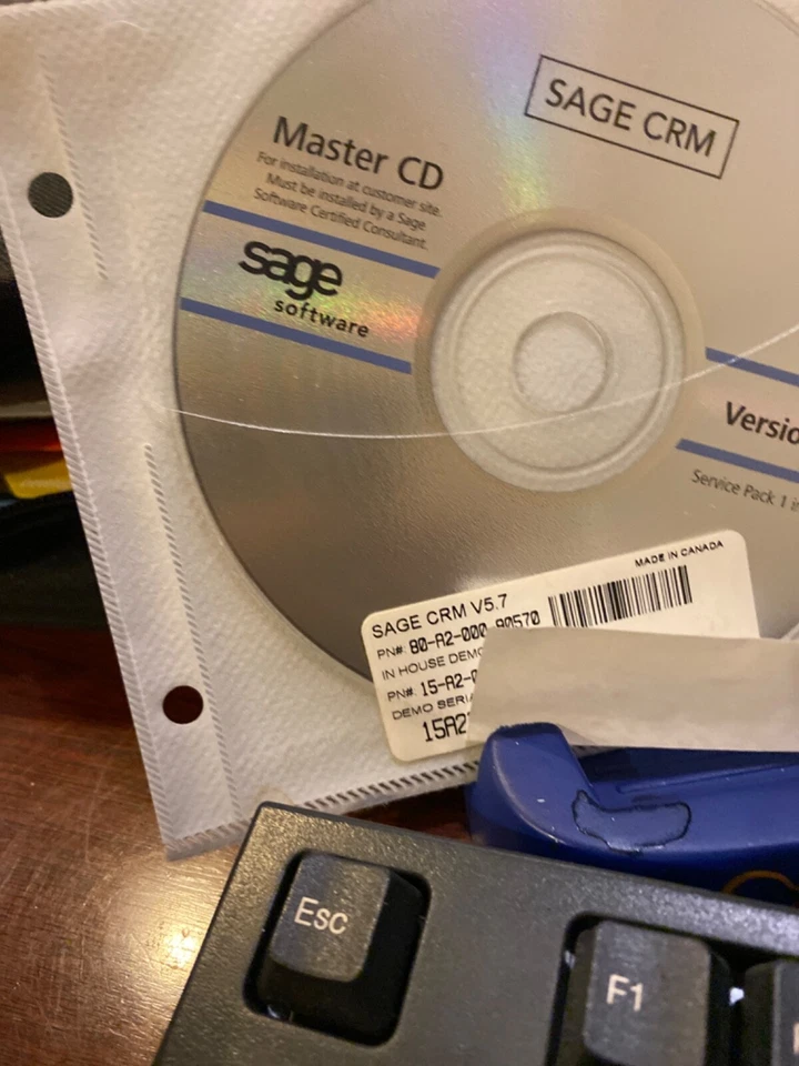 Original, Authentic and New Sage CRM v5.7 Complete. CRM100 and CRM200. Master CD - Image 3 of 3