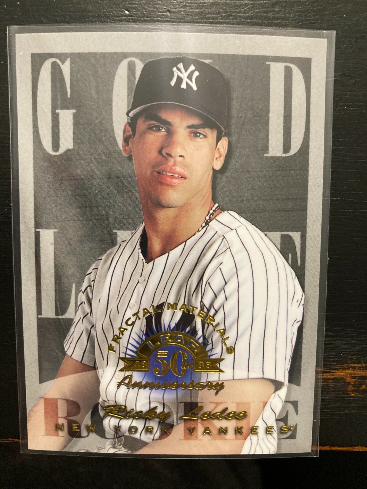  1998 Leaf Fractal Materials #190 Ricky Ledee GLR/Yankees/3250! KC38