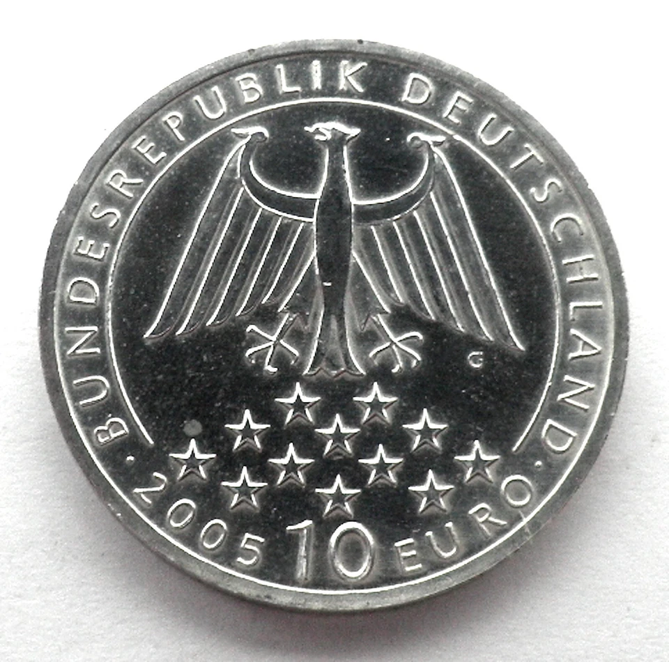 GERMANY 10 EURO 2005 G Silver KM#239 Friedrich von Schiller. BB14 - Image 2 of 4