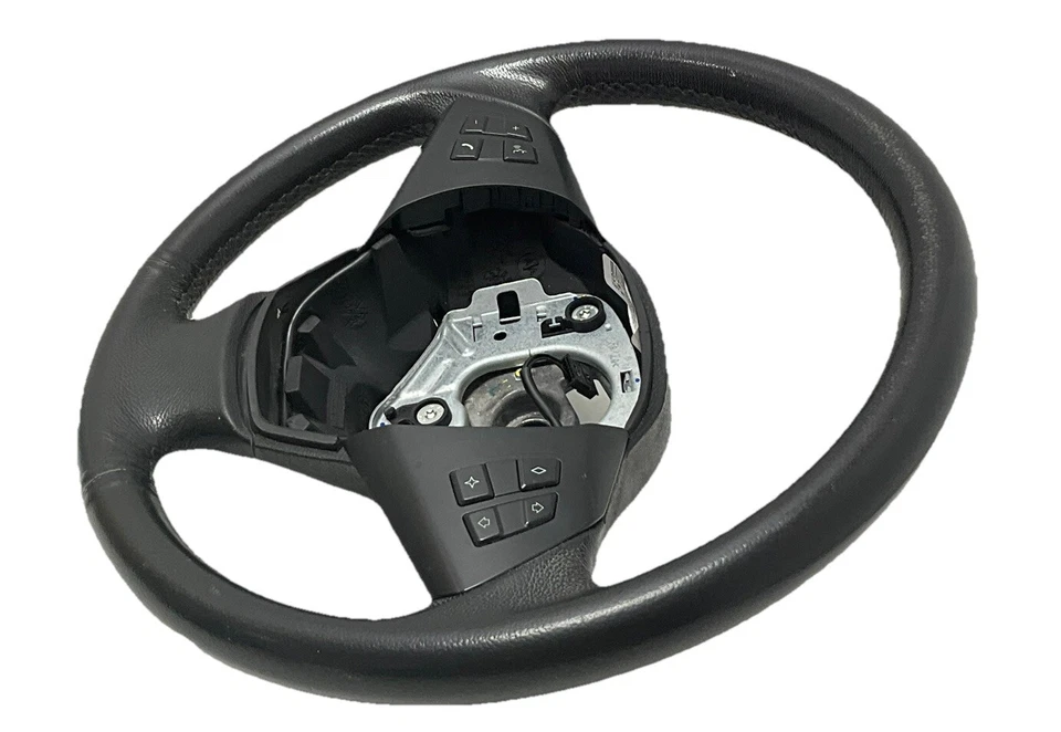 2009 BMW X5 Black Leather Steering Wheel 2406058 OEM - Image 4 of 4