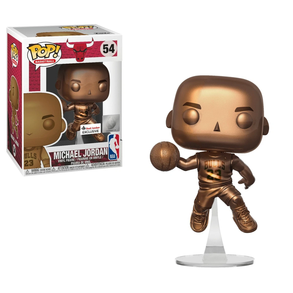 Funko Pop! Basketball NBA Bulls Michael Air Jordan Foot Locker Exclusive  Figure #54 'Bronze