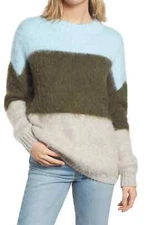 Women's Bp. Oversize Brushed Pullover, Size Small - Blue 11/10