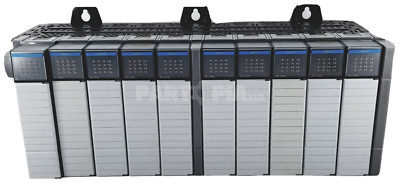 Allen Bradley 1746-A10 Rack w/ (10) 1746-IB16 /C Input Modules, SLC500 ...