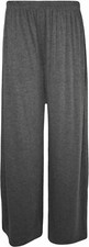Ladies Plain Palazzo Trouser Lounge Flared Wide Leg Pants UK 8-26