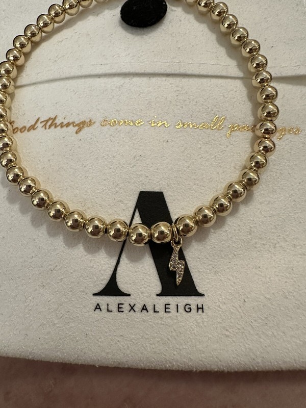 Beautiful Alexa Leigh Lightning Bolt Gold Charm Bracelet