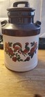 CottageCore McCoy USA Marked Sugar/ Spice Jar Brown Cream L Rooster 6x4 Pottery  — photo 1