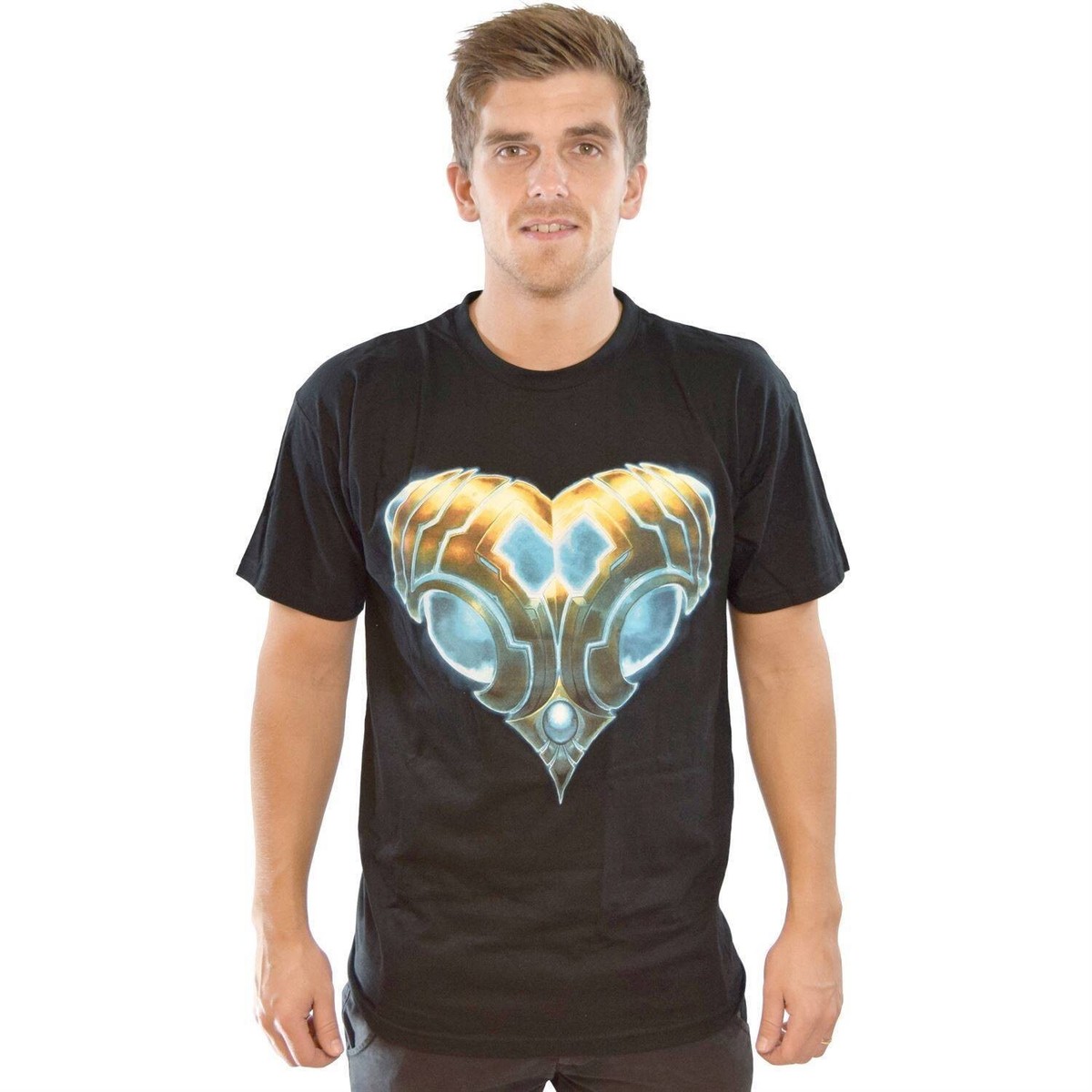 NR T-Shirt Uomo StarCraft Protoss Logo | Maglietta Nera In Cotone 100% | Vestibilità Casual Per Giocatori