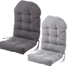 Back Seat Garden Rocking Deck Chair Tufted Cushion Outdoor Recliner Seat Pad