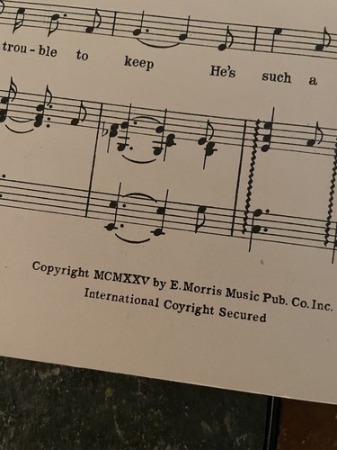 Vintage 1925 Little Bit of a Fellow by Edward Morris Sheet Music poem anonymous - Picture 4 of 7