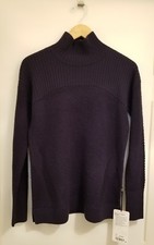 Lululemon Warm and Restore Sweater NWT Sz 2 4 6 10 12 MDNI Navy 100 Merino Wool