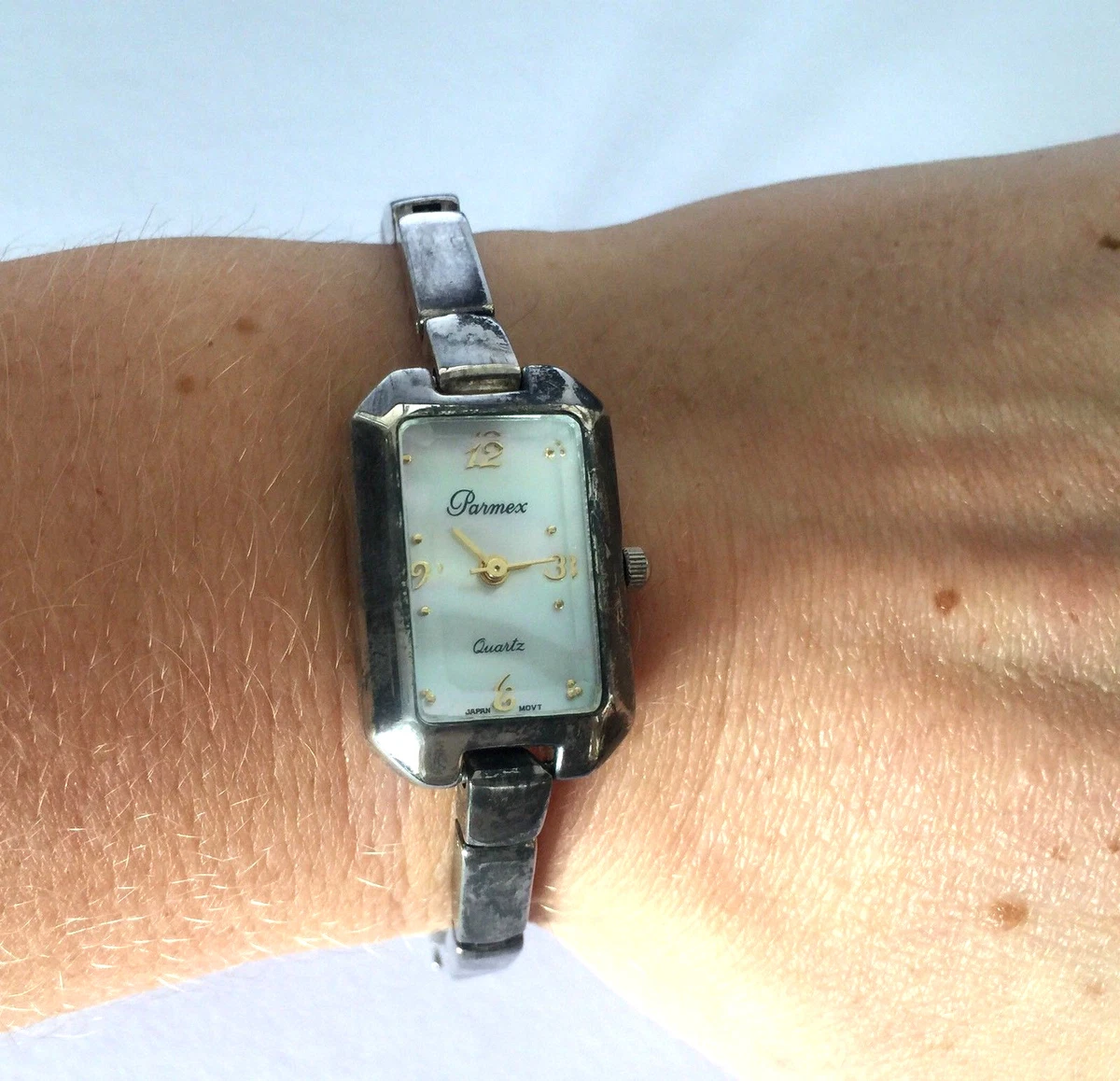 Parmex Mother Of Pearl Dial St Steel Quartz Womens Watch Runs