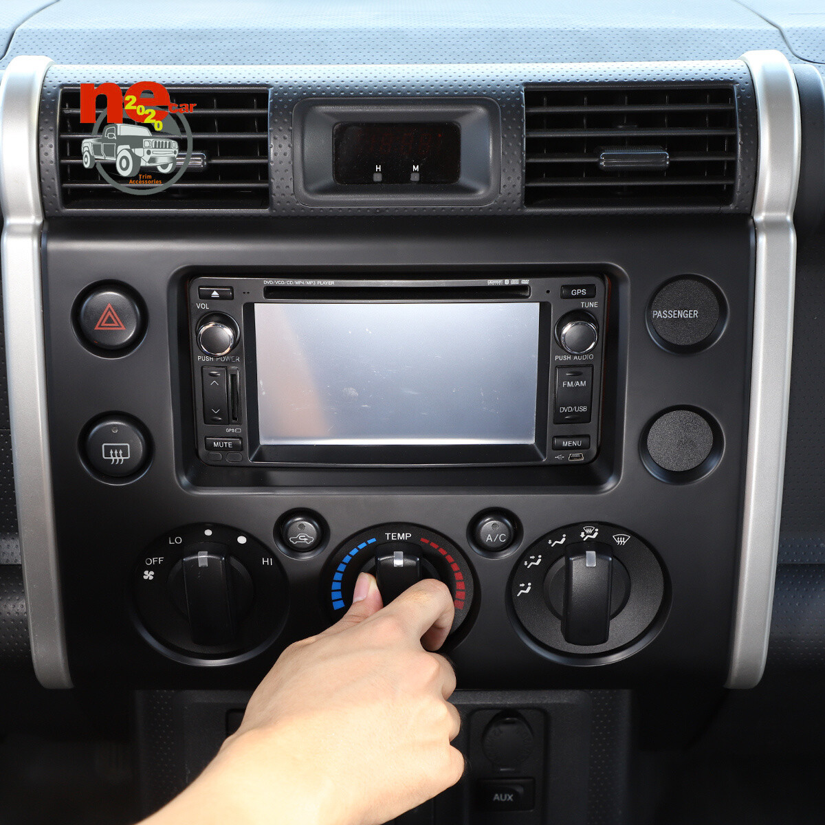 Matte Black Car GPS Navigation Frame Trim For Toyot FJ Cruiser 0721