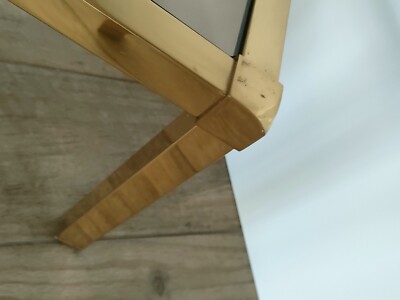 Tables D'appoint MARA Design Italien – Laiton Doré Et Verre Fumé (occasion)