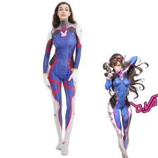 D.Va Cos Jumpsuit DVA Bodysuit Cosplay Costume Tights Suit Adult Kids Halloween