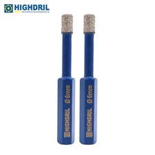 2pcs 6mm Diamond Drilling Core Bits Hole Saw Cutter Drilling Tile Marble Ceramic