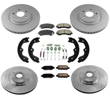 Front Rear Brake Rotors & Ceramic Brake Pads for Infiniti QX50 16-17 8pc kit