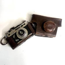 Perfex Vintage Forty-Four Speed Flex Candid Camera with Leather Case -untested