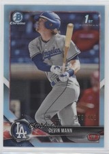2018 Bowman Draft Chrome Sky Blue Refractor 379/402 Devin Mann #BDC-15 3d5