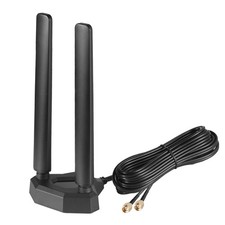 Tri-Band WiFi 6E Antenna 2.4GHz, 5GHz 6GHz Magnetic Base Antenna for PC Des...