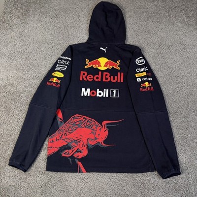 Puma Red Bull Racing Hoodie Mens Small Blue Fleece Pullover