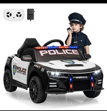 Police Car Ride on Electric Car for Kids,Battery Powered Ride-on Toys Cop Cars
