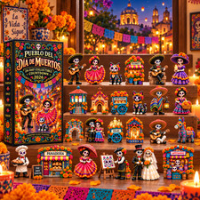 2026 Pueblo del D&iacute;a de Muertos Advent Calendar, Blind Gift Box For Christmas