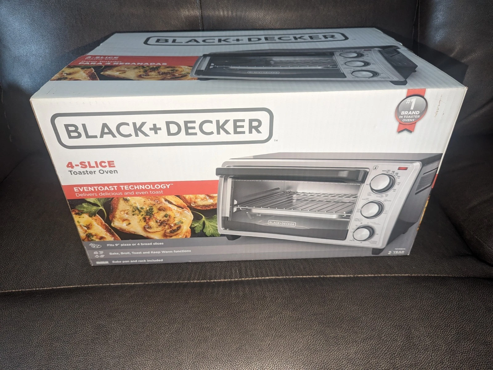 BLACK+DECKER (TO1356SG) 4-Slice Toaster Oven Stainless Steel SEALED