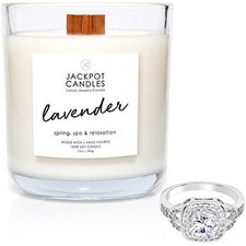 Lavender Candle with Ring Inside Surprise Jewelry Valued at 15 to 5,000 Ring