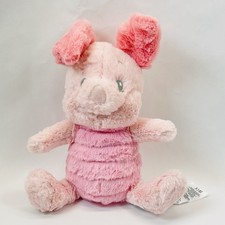 Disney Store Baby Piglet Plush 10  Stuffed Animal Pink Winnie the Pooh Friend