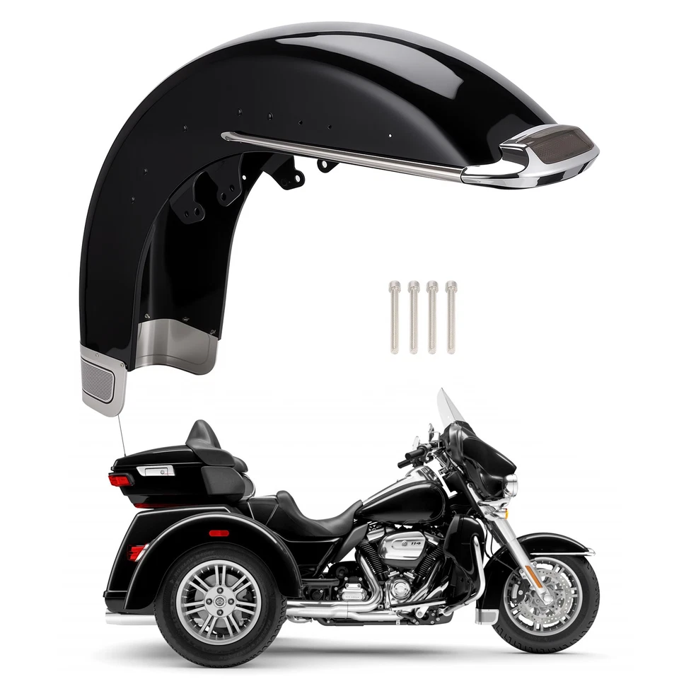 Front Fender Assembly For Harley Electra Glide Ultra Classic Road King 2014-2024 Foto 3 de 4