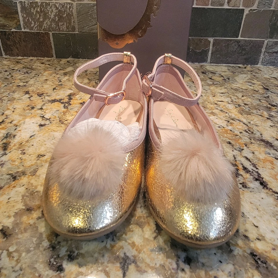 Ruby & Bloom Kid Shoes Size 12.5 Nordstrom Rose Gold Faux Leather - Image 2 of 4