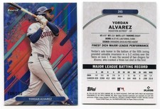 2025 Topps Finest - Jordan Alvarez - RARE Blue Refractor #/150 - Astros