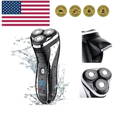 Electric Shaver Rotary Razor Men Cordless Beard Trimmer Pop-Trimmer Waterproof