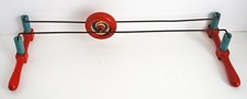 Circa 1940s Vintage Magnetic Wheel Spinning Gyro Toy Wood Painted Handles 17.75"