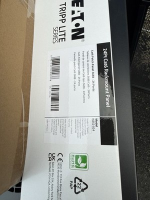 Tripp Lite N252-024 24-Port Cat6 Patch Panel 568B Rackmount Eaton New 